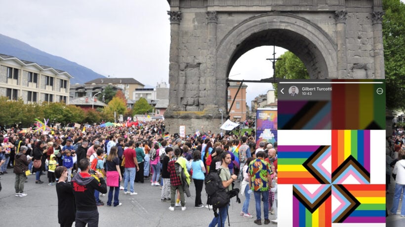 Fa una svastica coi vessilli del Pride. Aiutante del vescovo nel mirino Lgbt