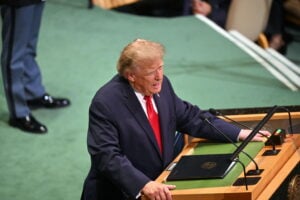 Donald Trump parla all’Assemblea generale dell’Onu a New York