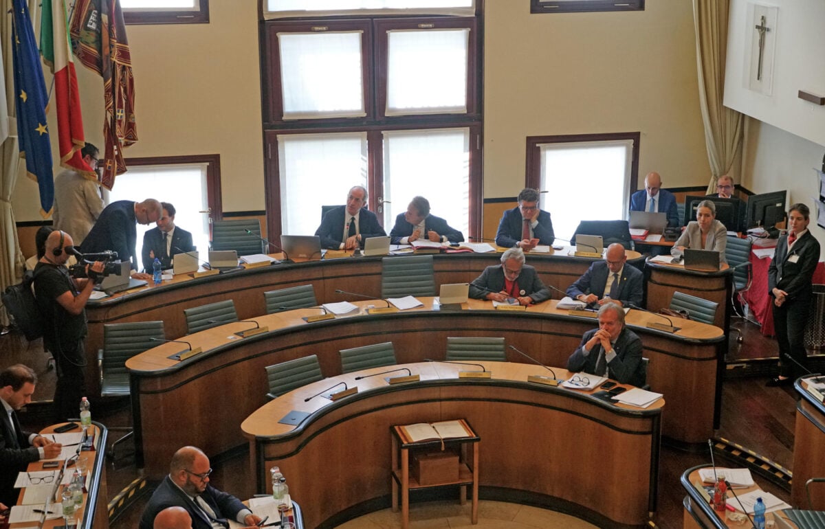 Aula del Consiglio regionale del Veneto durante il dibattito sul fine vita