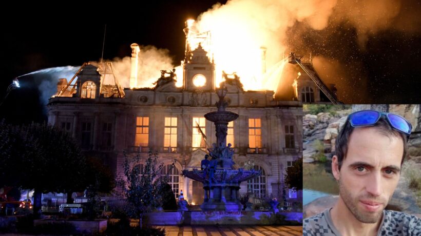 Membro dell’ultra sinistra e «rischio per lo Stato»: ecco chi ha dato fuoco al municipio di Limoges