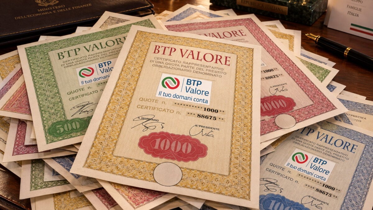 Titoli di Stato italiani Btp, immagine a corredo dell’articolo sulle possibili regole Ue per gli acquisti delle banche