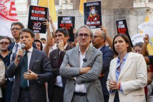 Giuseppe Conte, Angelo Bonelli, Elly Schlein, Nicola Fratoianni