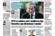 La prima pagina de La Verità di venerdì 2 ottobre 2026