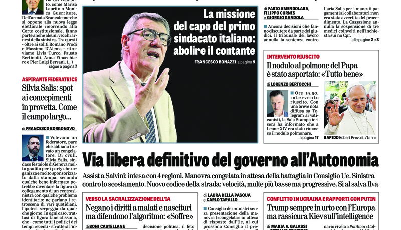 Oggi in edicola del 14 ottobre 2026