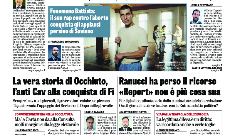 Oggi in edicola del 10 ottobre 2026