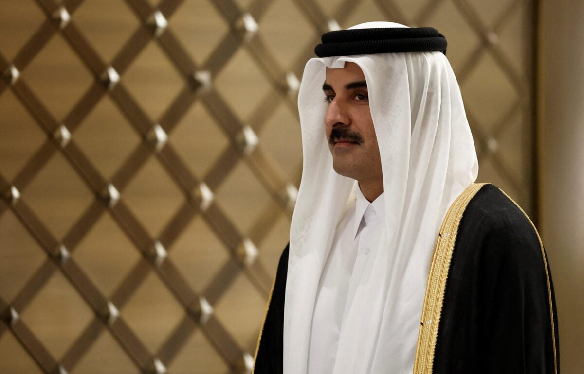 L’emiro del Qatar Tamim bin Hamad Al Thani al palazzo di Lusail il 20 ottobre 2026