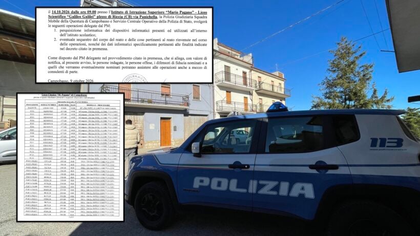 Giallo di Pietracatella, 155 pc sotto esame in tre scuole per le ricerche sulla ricina