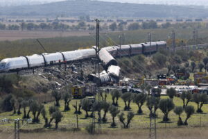 Lo scenario dell’incidente ferroviario in Spagna, vicino a Toledo