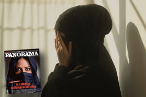 Donna islamica e copertina di Panorma