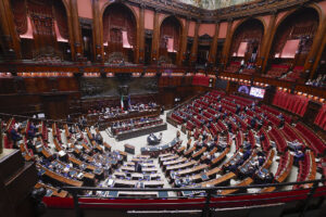 La Camera dei deputati durante il voto sulla nuova legge elettorale