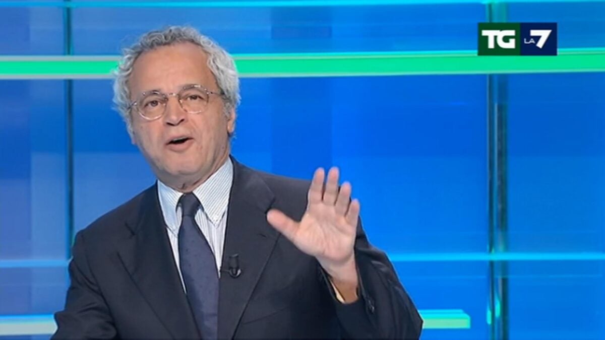 Enrico Mentana, direttore e conduttore del Tg La7