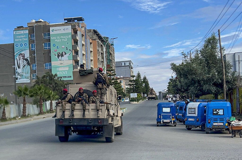 Forze filogovernative nella città di Macallè, capitale della regione del Tigrè, nel nord dell’Etiopia